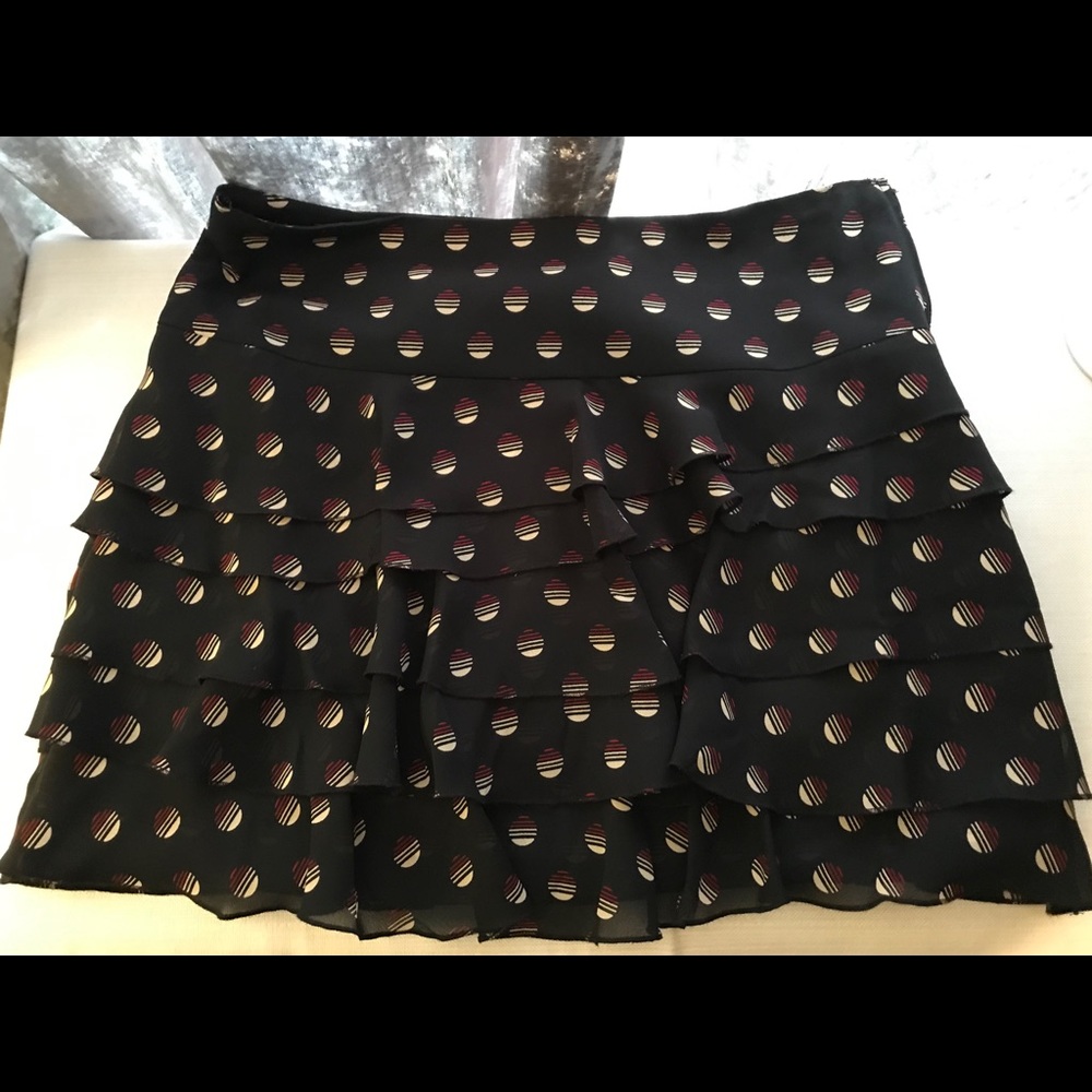 Loft mini ruffled mini skirt